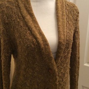 Cotton, linen cabled designer cardigan